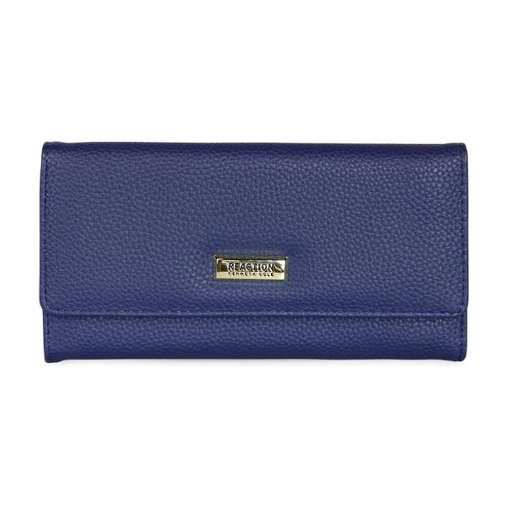 2 Billeteras De Mujer Fidelia Negra Y Azul Kenneth Cole image number 6.0