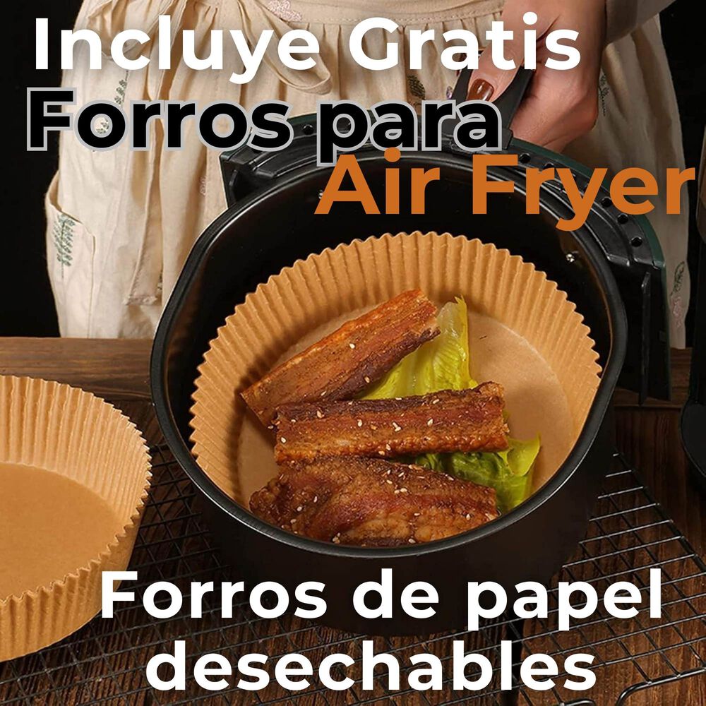 Freidora De Aire + 500 Forros Antiadherente Capacidad 6 Litros 2400w De Potencia image number 4.0