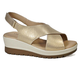 Sandalia Cuero Ebere Dorado