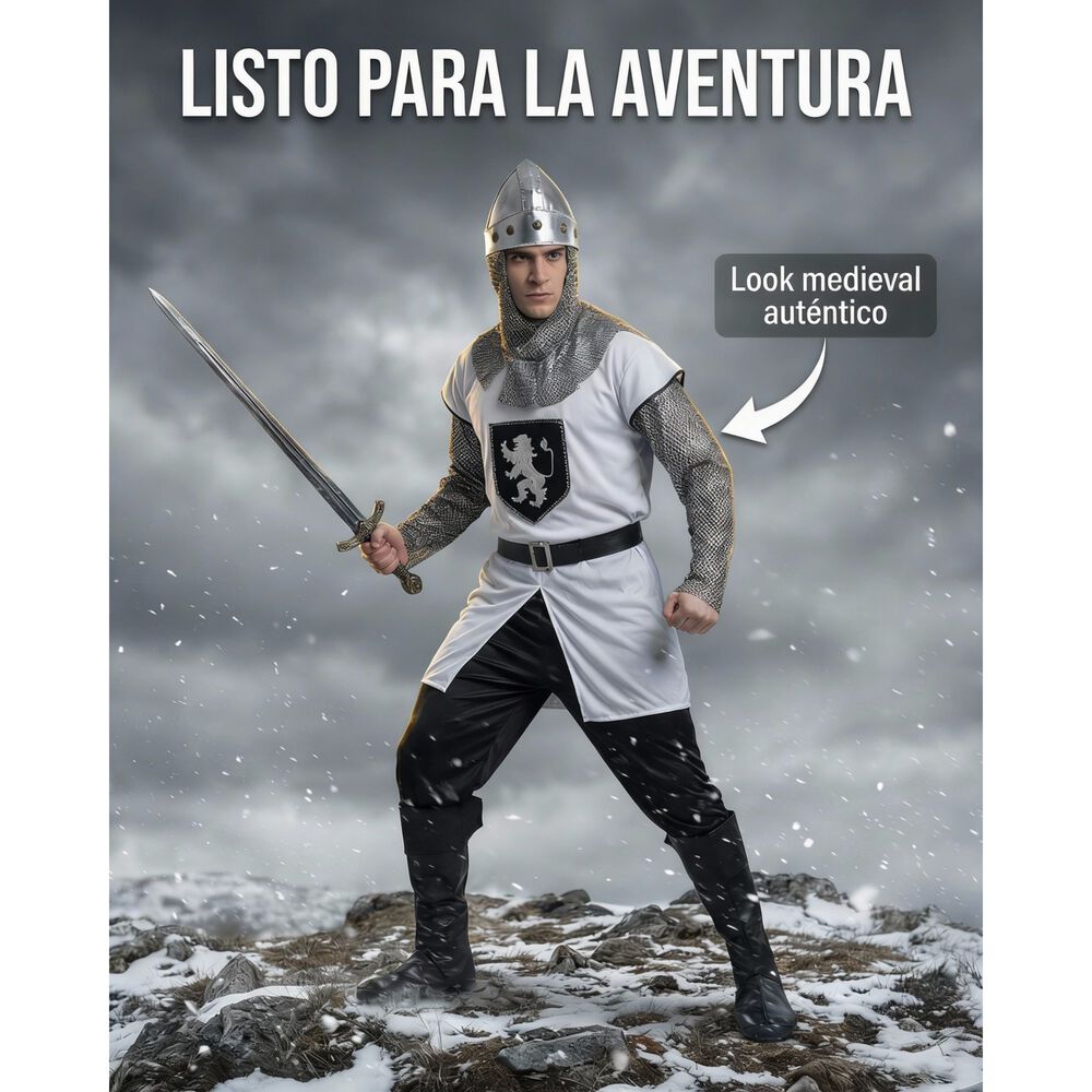 Disfraz Cosplay Caballero Medieval Piquero image number 6.0