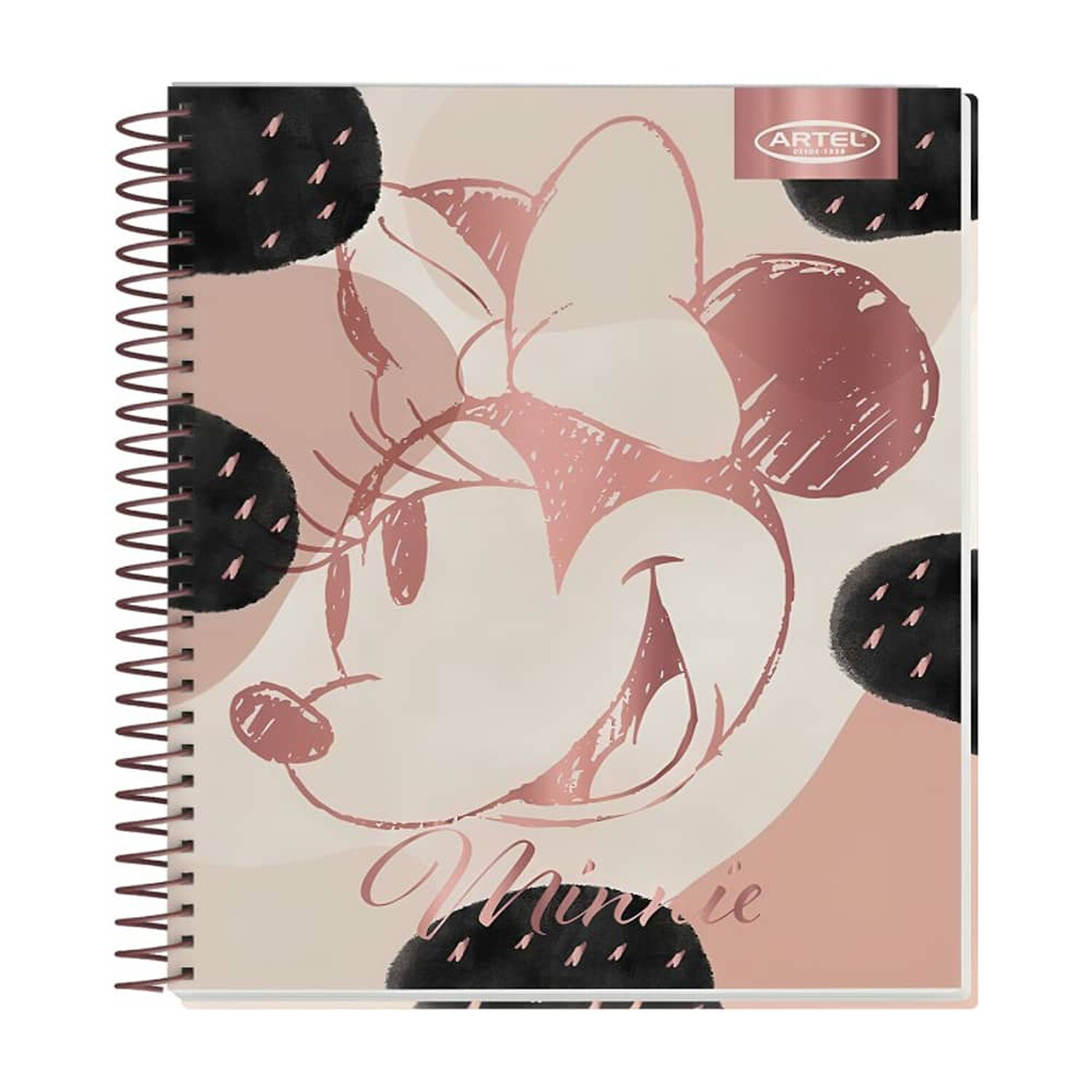 Pack 8pcs Cuadernos Book 120hj Minnie Gold Rose Artel 2930 image number 3.0