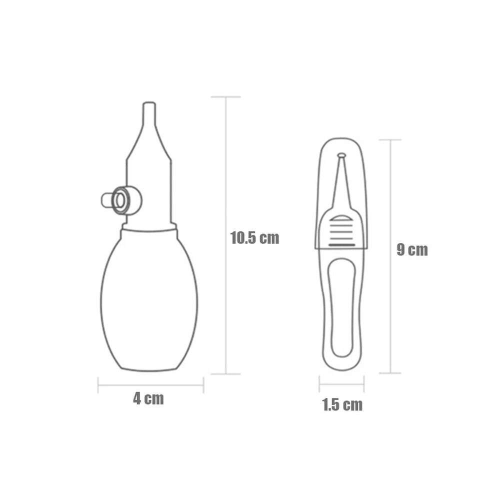 Aspirador Nasal Silicona Para Bebe Limpiador Succion + Pinza image number 1.0