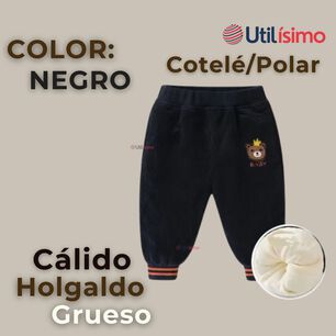 Buzo Cotel&eacute; Forrado En Polar Ni&ntilde;o Negro