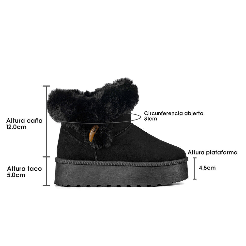 Botin Casual Mujer Gamuza Vintage Antideslizante Weide Lt201 image number 6.0