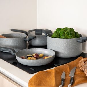 Bater&iacute;a De Cocina Antiadherente Pompei Granito 7 Pcs Simplit
