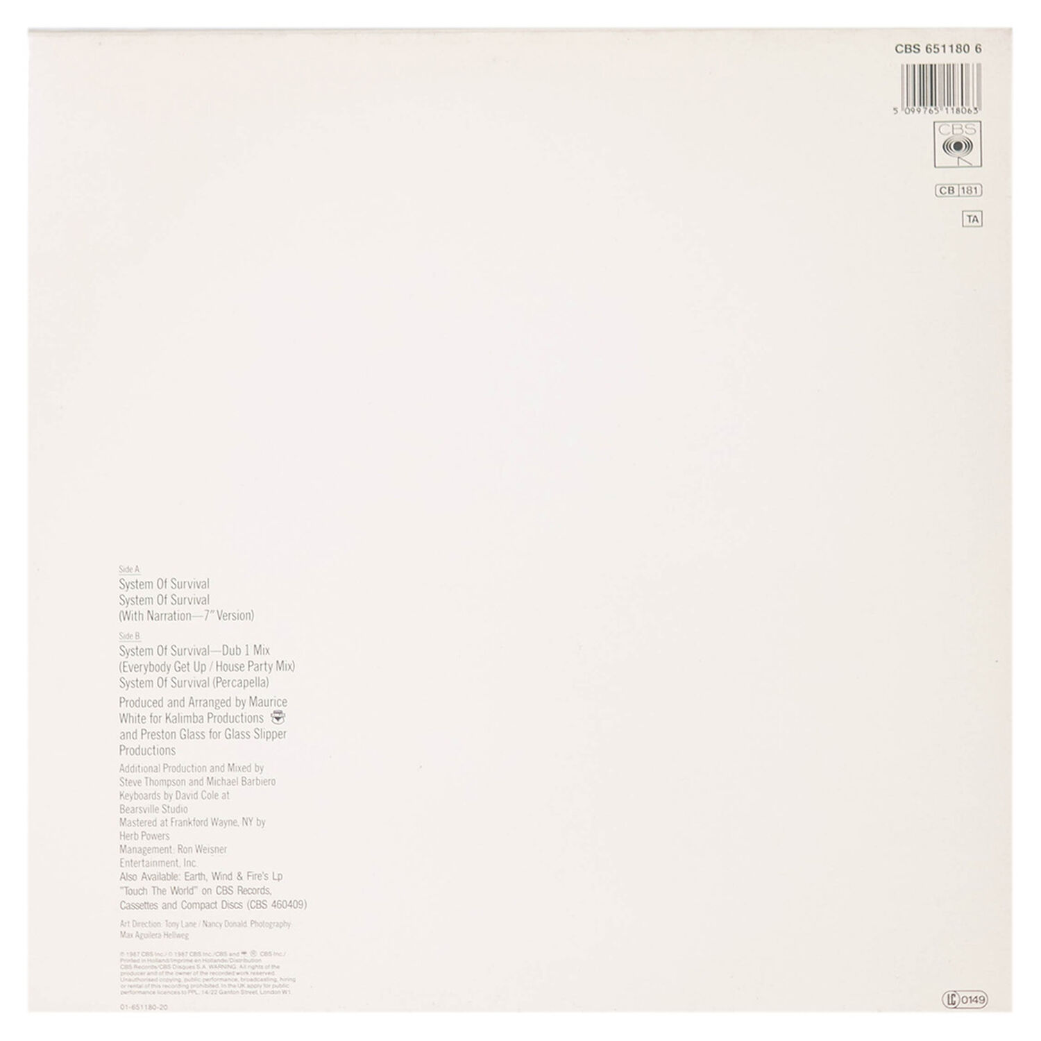 Earth, Wind & Fire - System Of Survival | 12" Maxi Single Usado image number 1.0