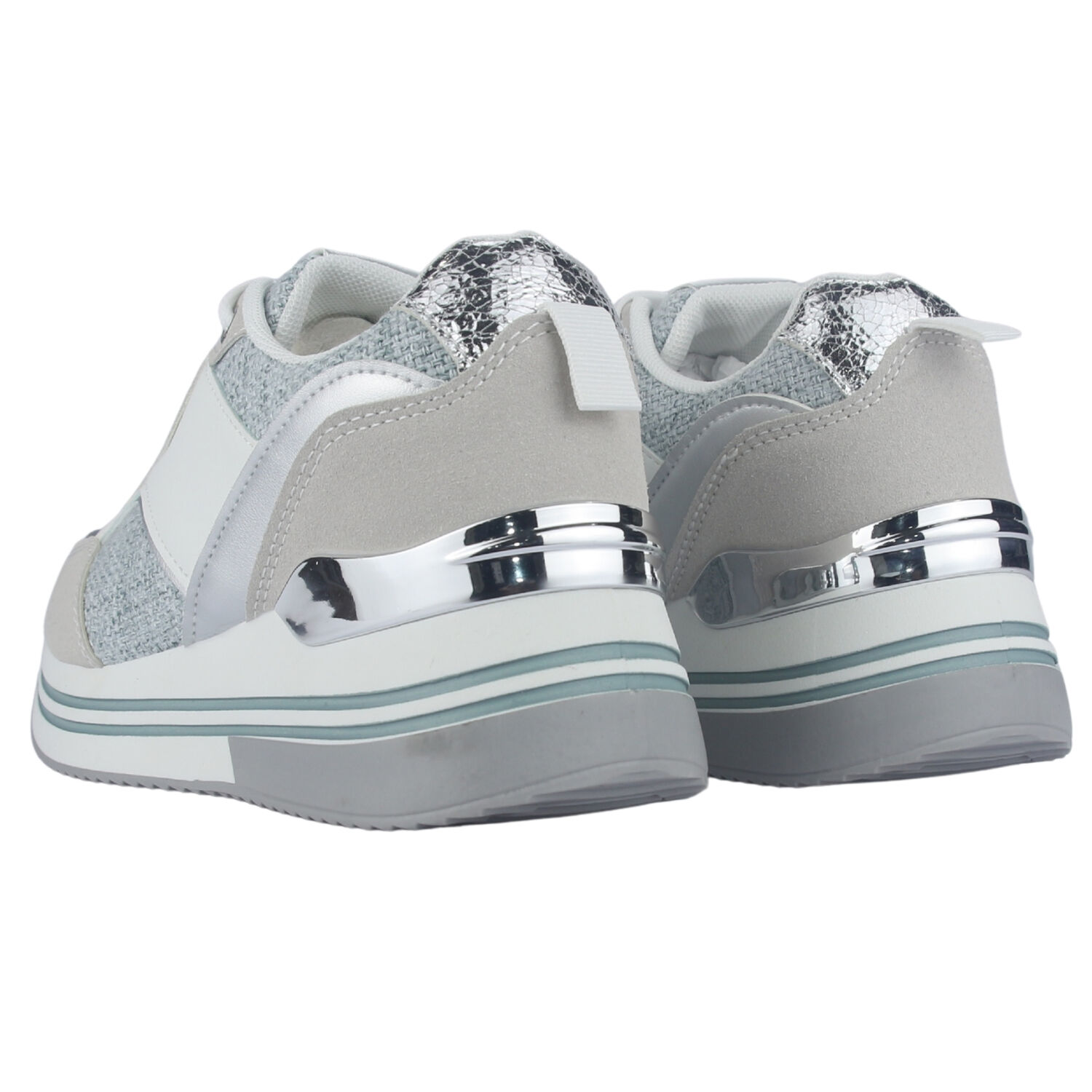 Zapatilla Mujer Chalada Jettixlow2 Blanco/celeste Urbano image number 5.0