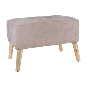 Pouf Petrum Beige Altea 62x42x42 Cm M&aacute;xima Design