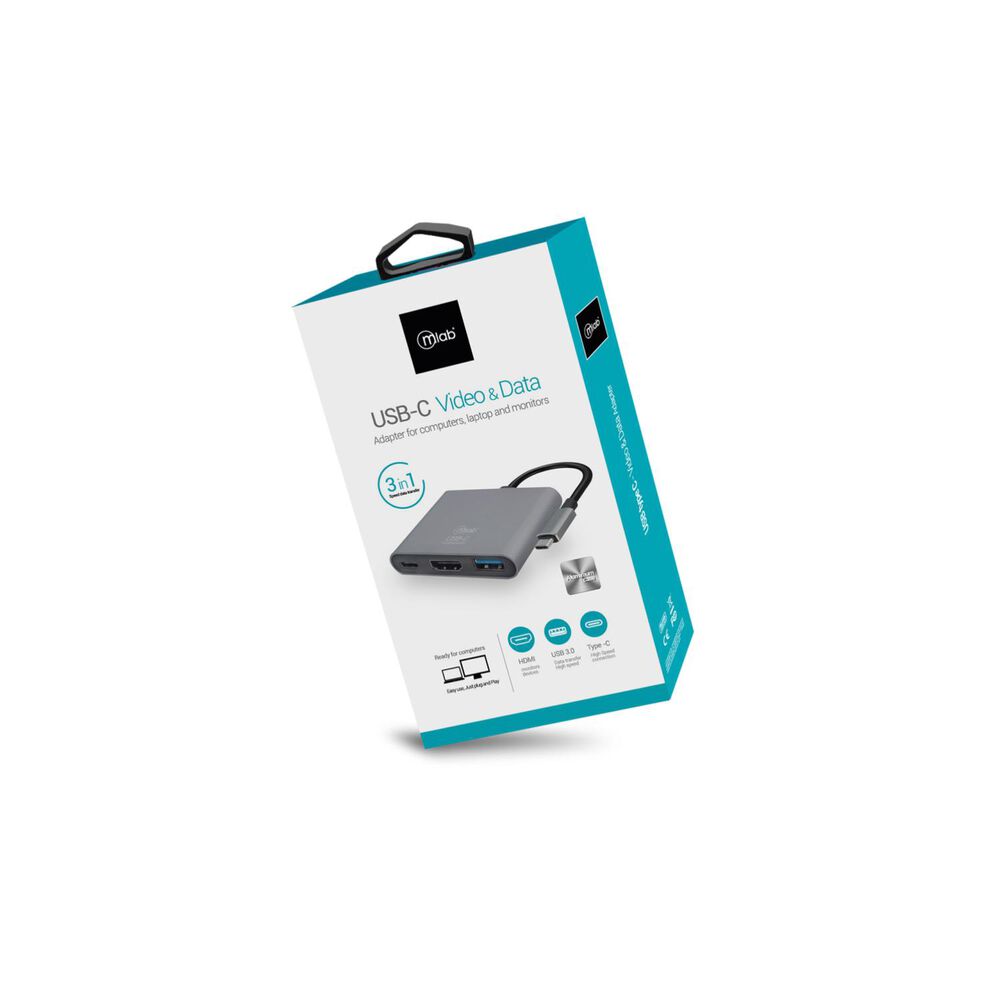 Hub Adaptador Usb C A Usb 3.0 Hdmi Usb C 8862 Mlab image number 2.0