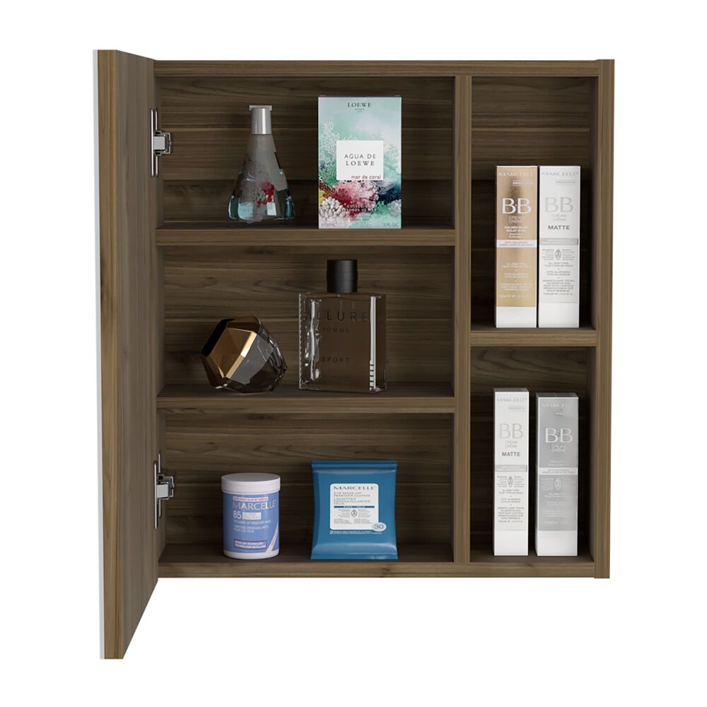 Botiquin De Ba&ntilde;o 1 Puerta 49.7x45x12.5 Cm Caf&eacute; Oscuro image number 1.0