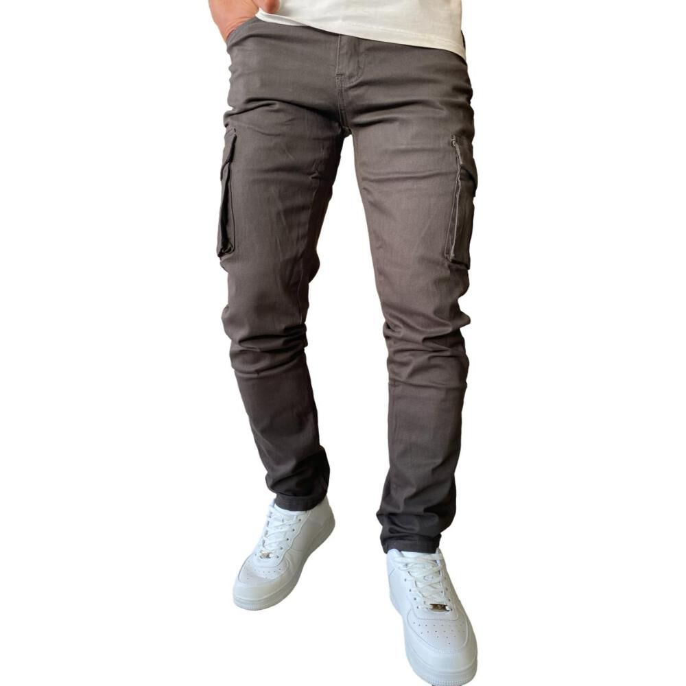 Pantalón Cargo Slim Fit Mosaico Tela Elasticada image number 10.0