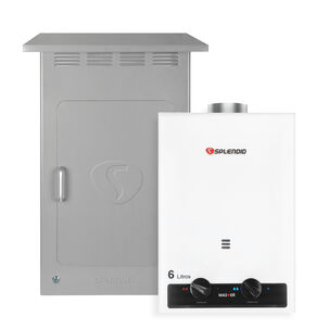 Pack Calefont 6l Tiro Natural Gas Licuado + Gabinete