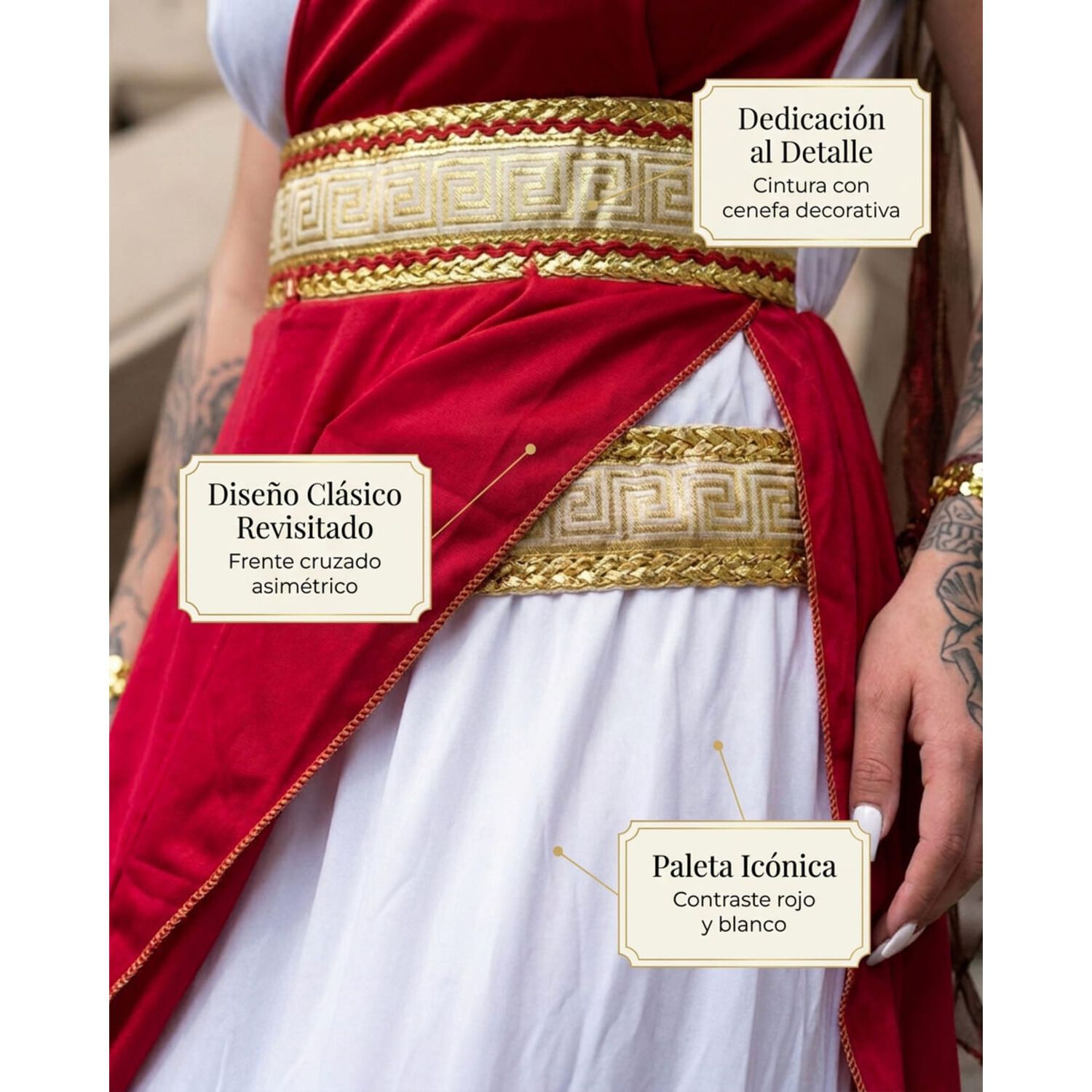Disfraz Diosa Griega Atenea Adulto image number 3.0