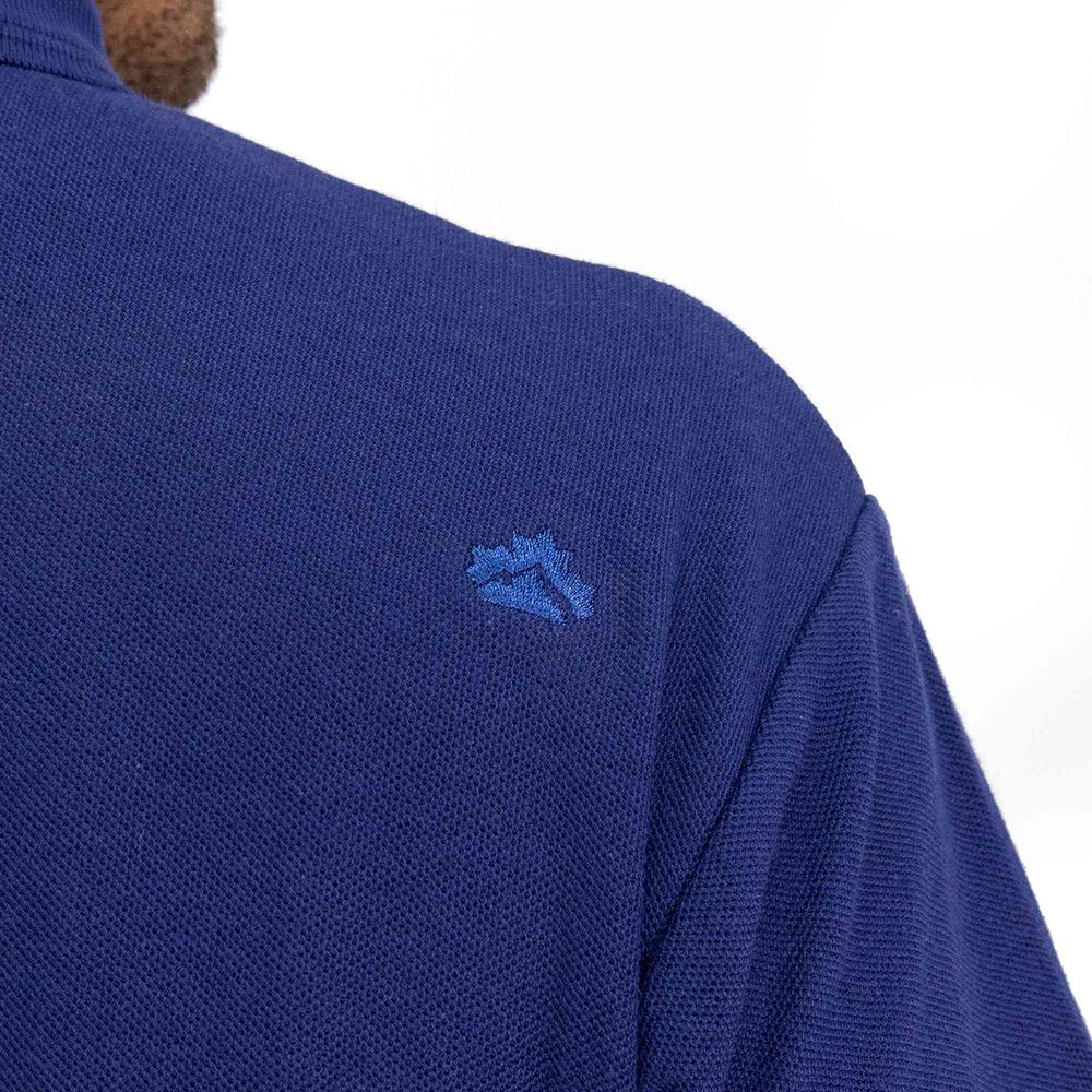 Polera Pique Quebec Manga Corta Azul Hombre image number 7.0