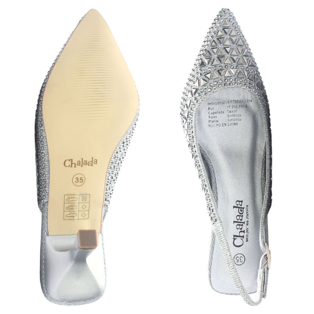 Zapato Mujer Chalada Hot-70 Plateado Casual image number 6.0