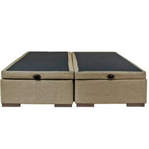 Base Baul 2 Plazas Beige - Largo 200 Cm Con Patas De 4.5 Cm