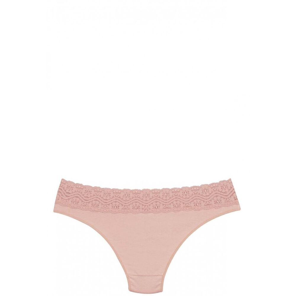 Bikini Algod&oacute;n Con Encaje Palo De Rosa 2rios image number 2.0