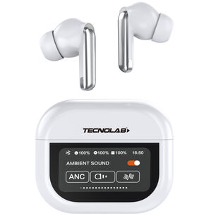 Aud&iacute;fonos Bluetooth Con Pantalla Touch Blanco - Ps