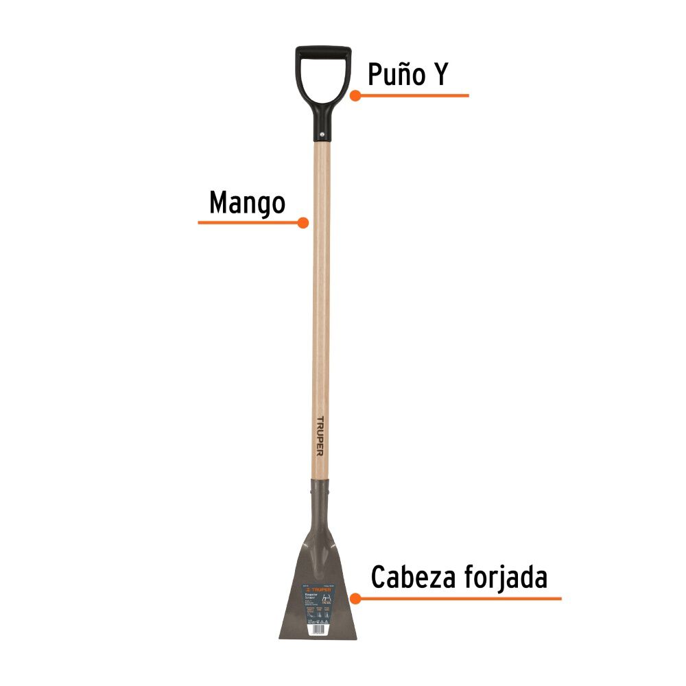 Raspador Hoja 7 Pulg Con Mango Largo De 54 Pulg Truper image number 2.0