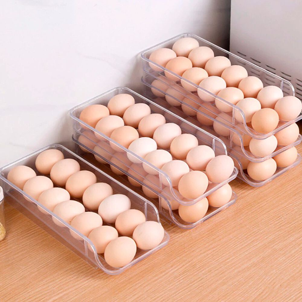 Estante Organizador 28 Huevos Doble Fila De 2 Niveles Para Cocina image number 2.0