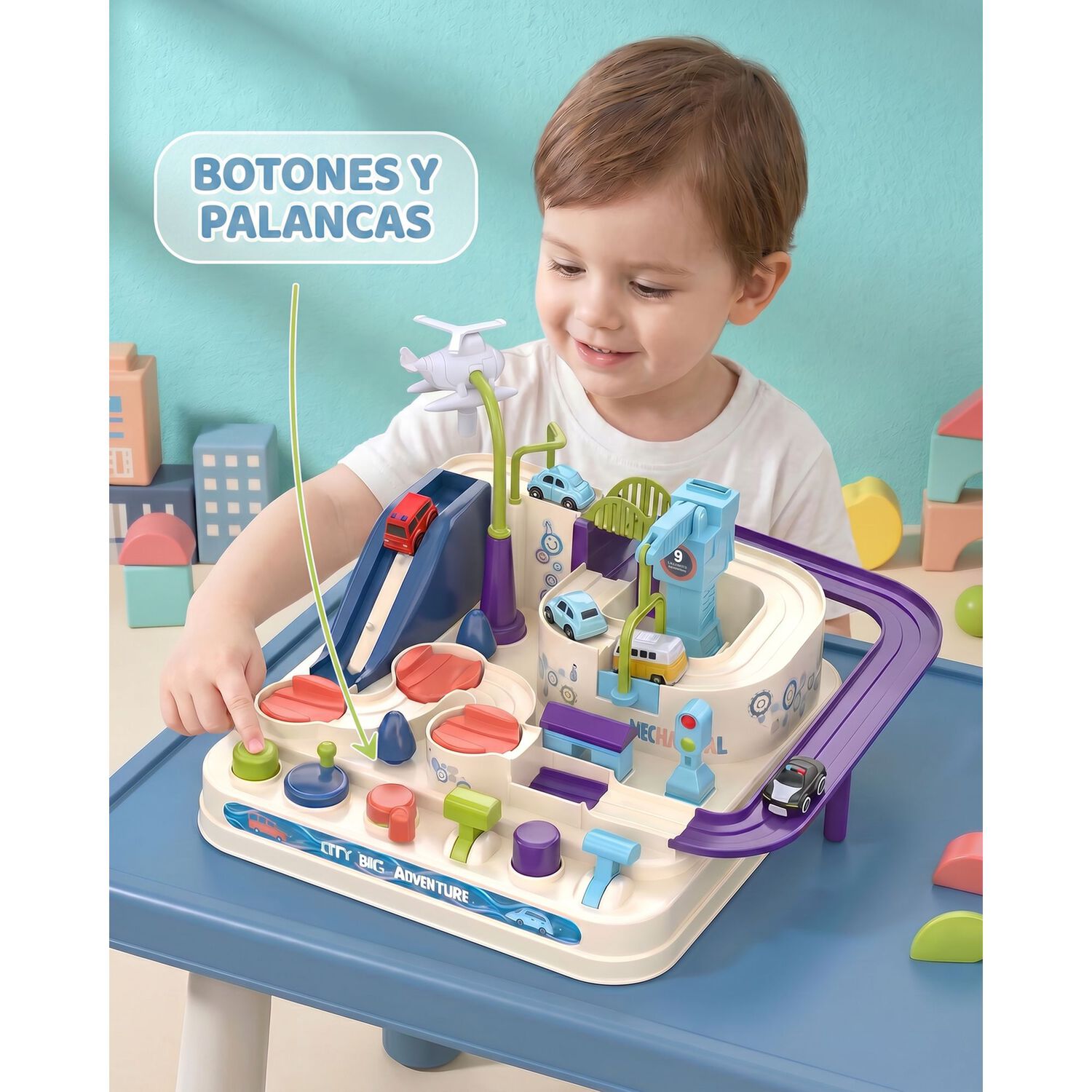 Juguete Didactico Ciudad Magica De Autos Ni&ntilde;os Montessori image number 5.0