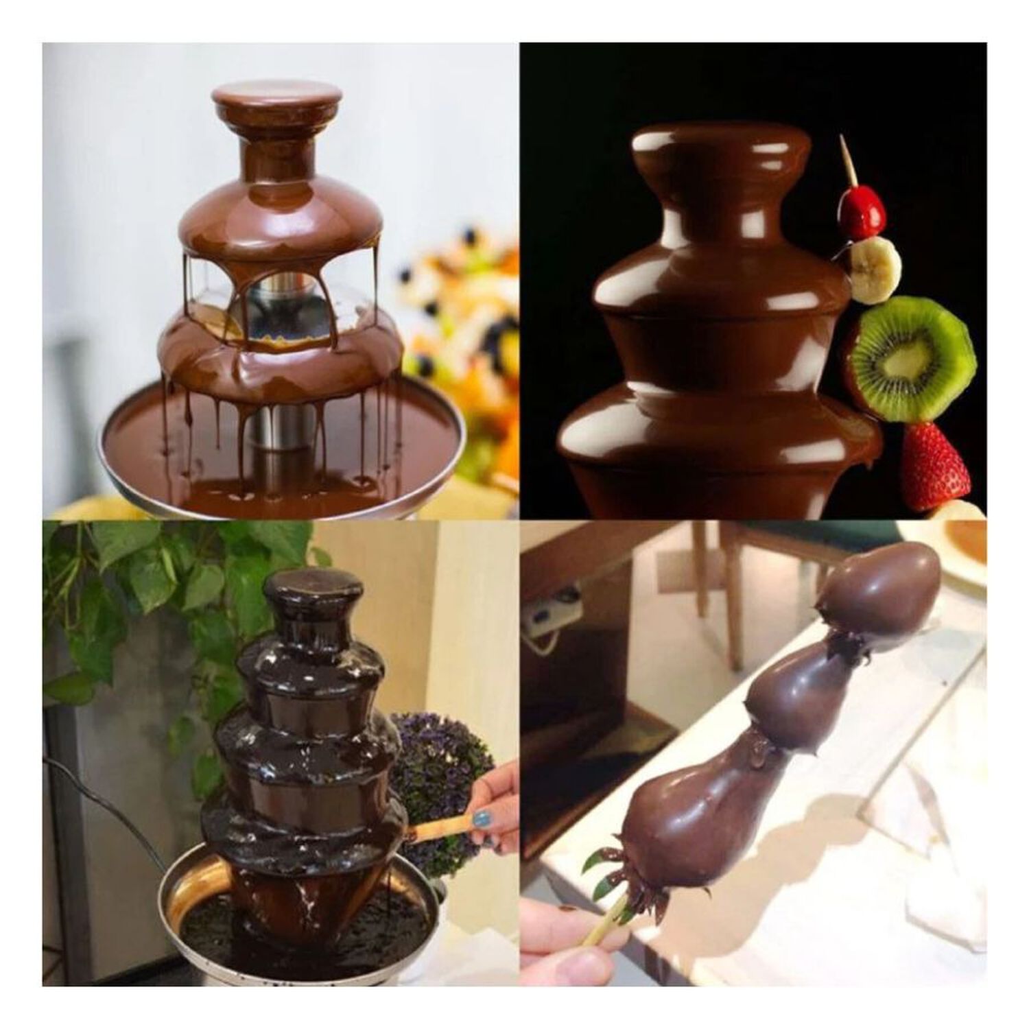 Fuente De Chocolate Acero Inoxidable Cascada Fondue Fiesta image number 1.0