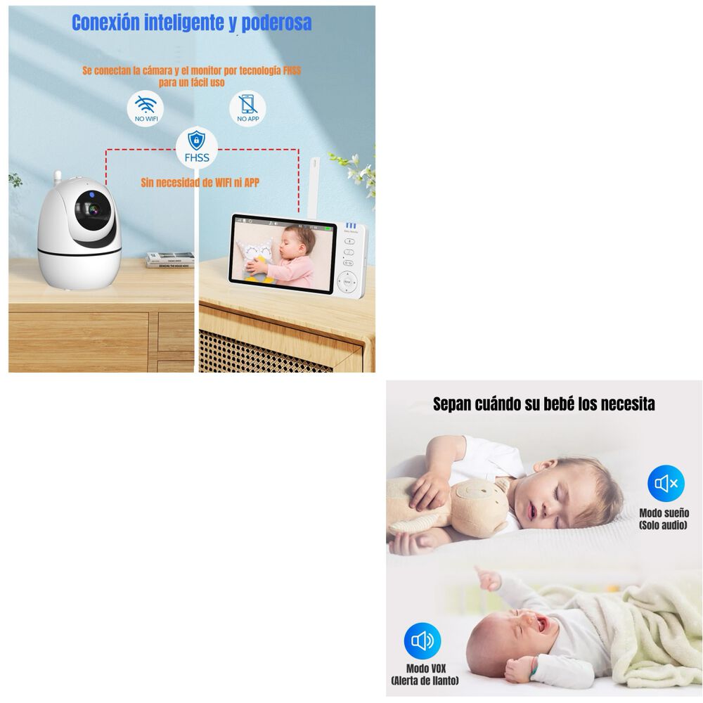 C&aacute;mara Monitor Inteligente Premium 7&Prime;1080p Abm780 Lubabycas image number 3.0