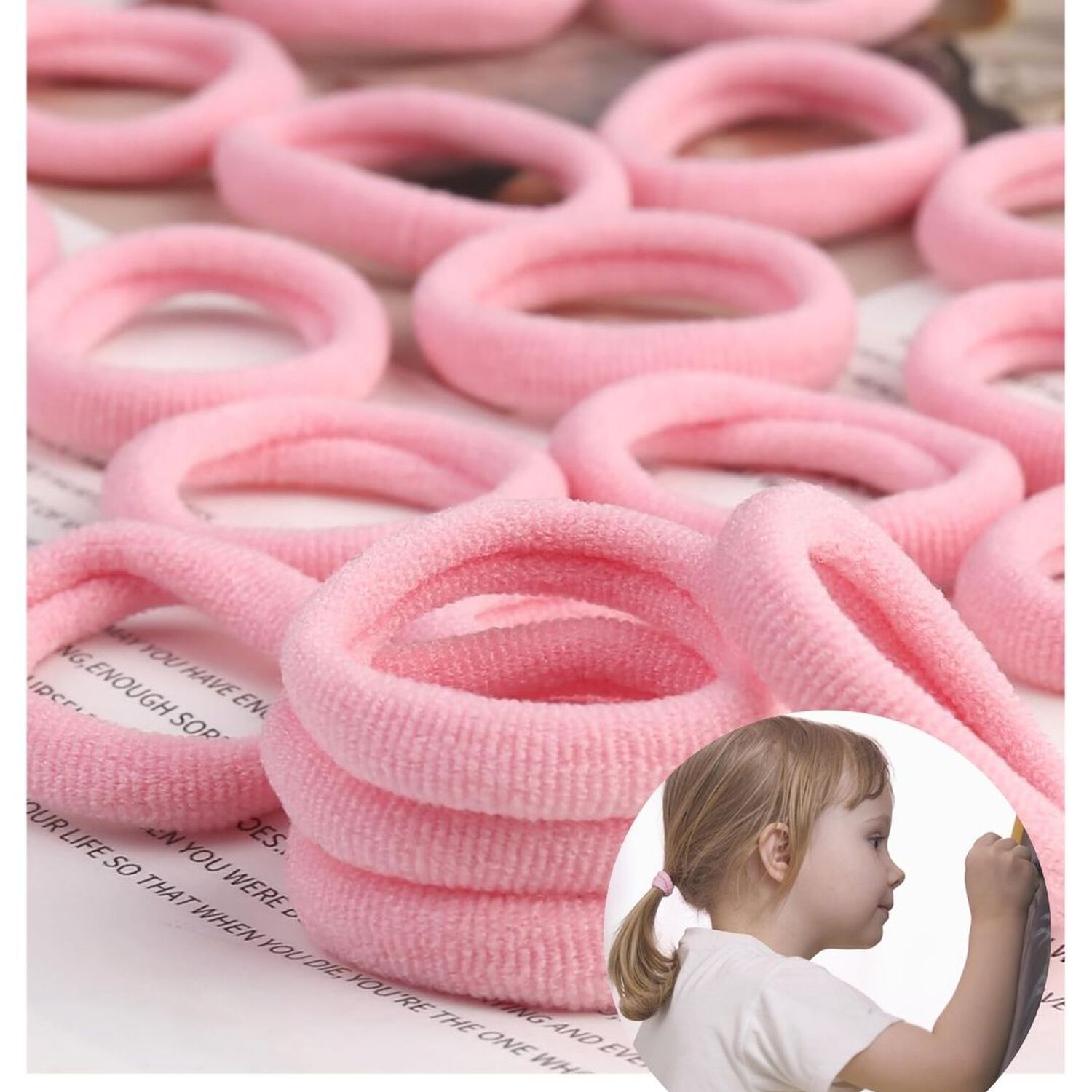 Set De 80 Mini Bandas O Colets El&aacute;sticas Para El Cabello Suaves Y Sin Costuras image number 0.0