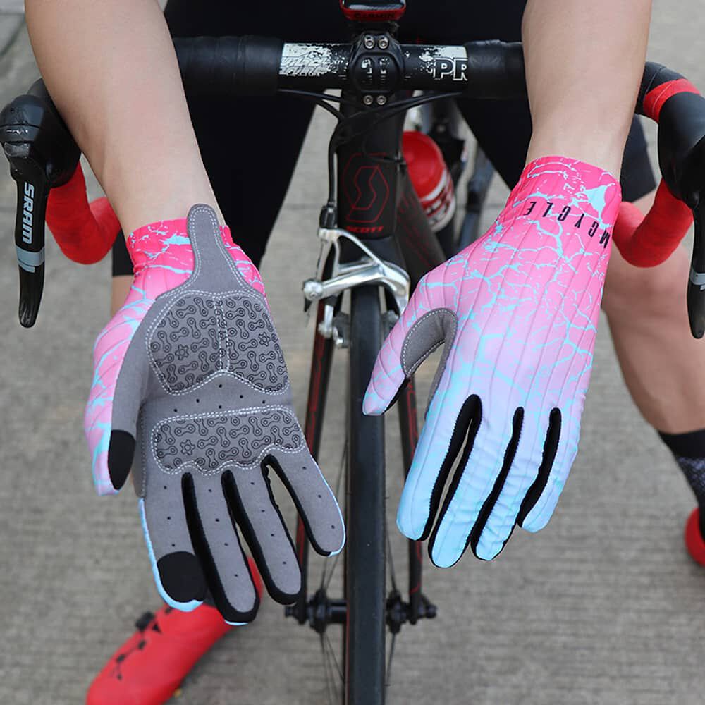 Guante Para Bicicleta Largo Ms003 Rosado image number 8.0