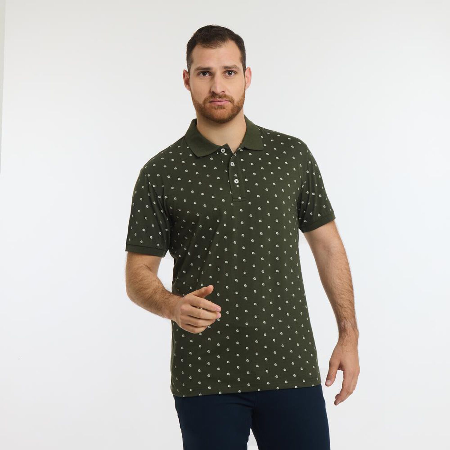 Polera Manga Corta Cuello Piqu&eacute; Hombre Herald image number 0.0
