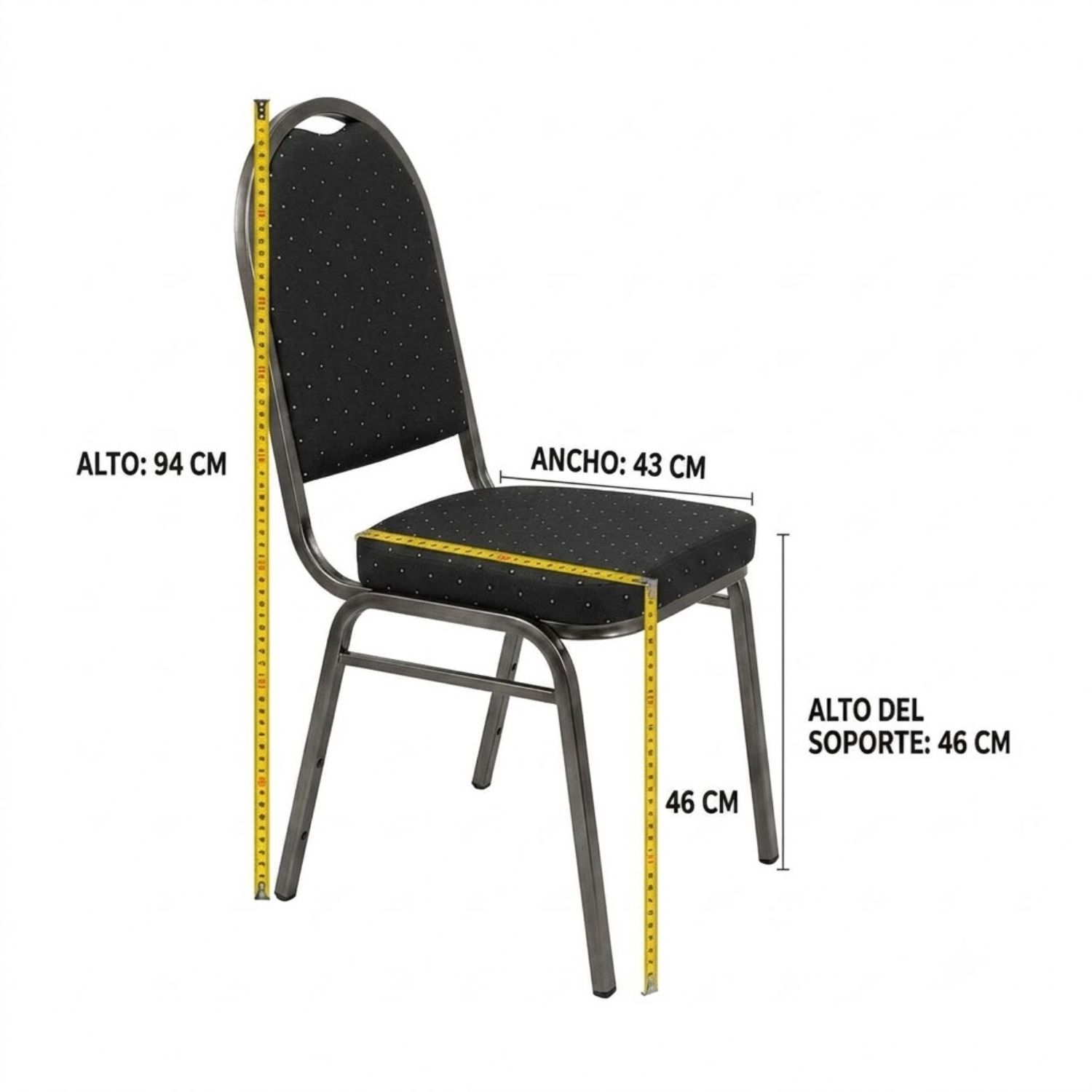 Pack 4 Sillas De Eventos Varios Hotel Restaurante Acolchada image number 3.0