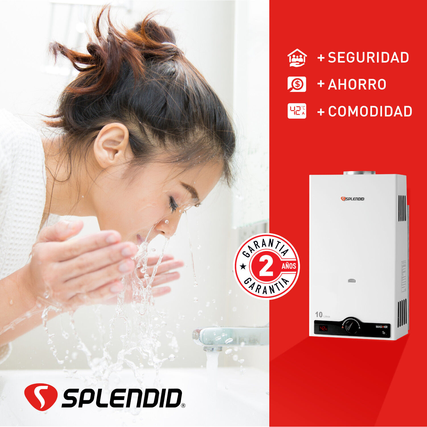 Calefont 10 Litros Gas Licuado Tiro Natural Splendid image number 8.0