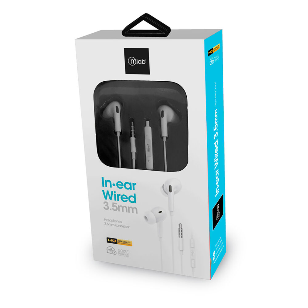 Audífonos Alámbricos In Ear Wired Blancos Mlab image number 2.0