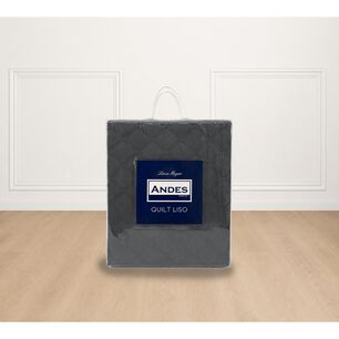 Quilt Andes Liso Gris 2 Plazas