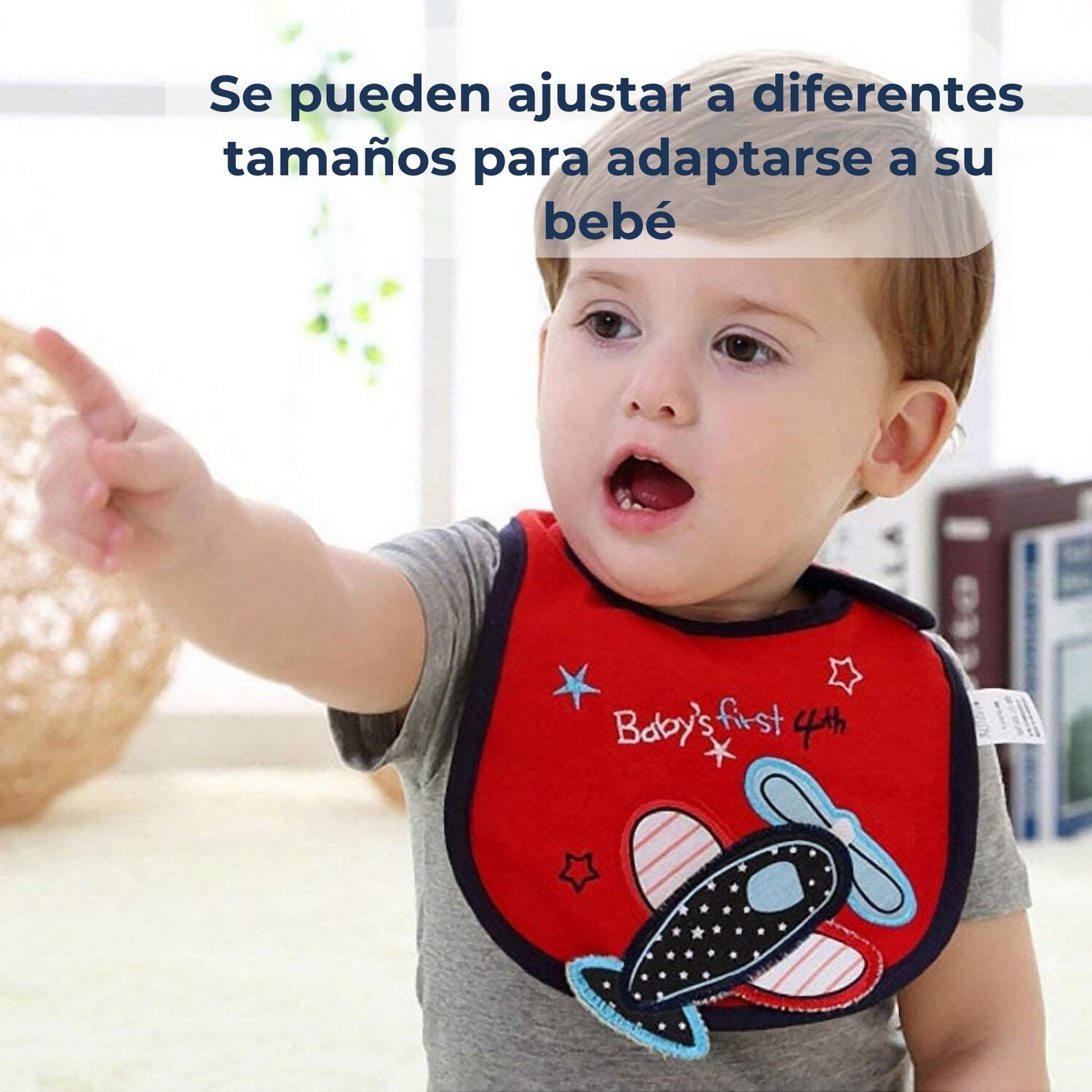 Pack 9 Baberos Impermeables Regulables Para Beb&eacute;s Jump Kids Ni&ntilde;os image number 2.0