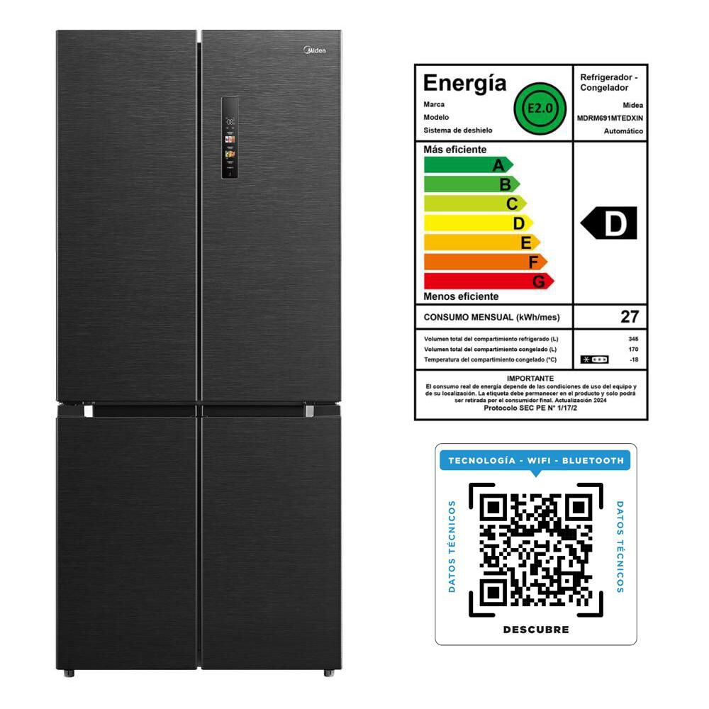 Refrigerador French Door Midea MDRM691MTEDXIN / No Frost / 515 Litros / D image number 6.0
