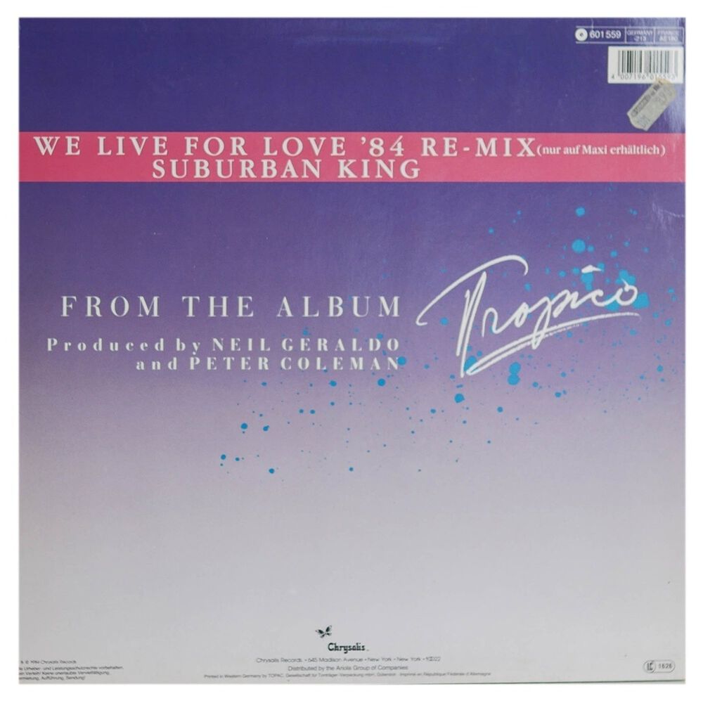 Pat Benatar - We Belong/we Live For Love (re-mix) | 12" Maxi Single Usado image number 1.0