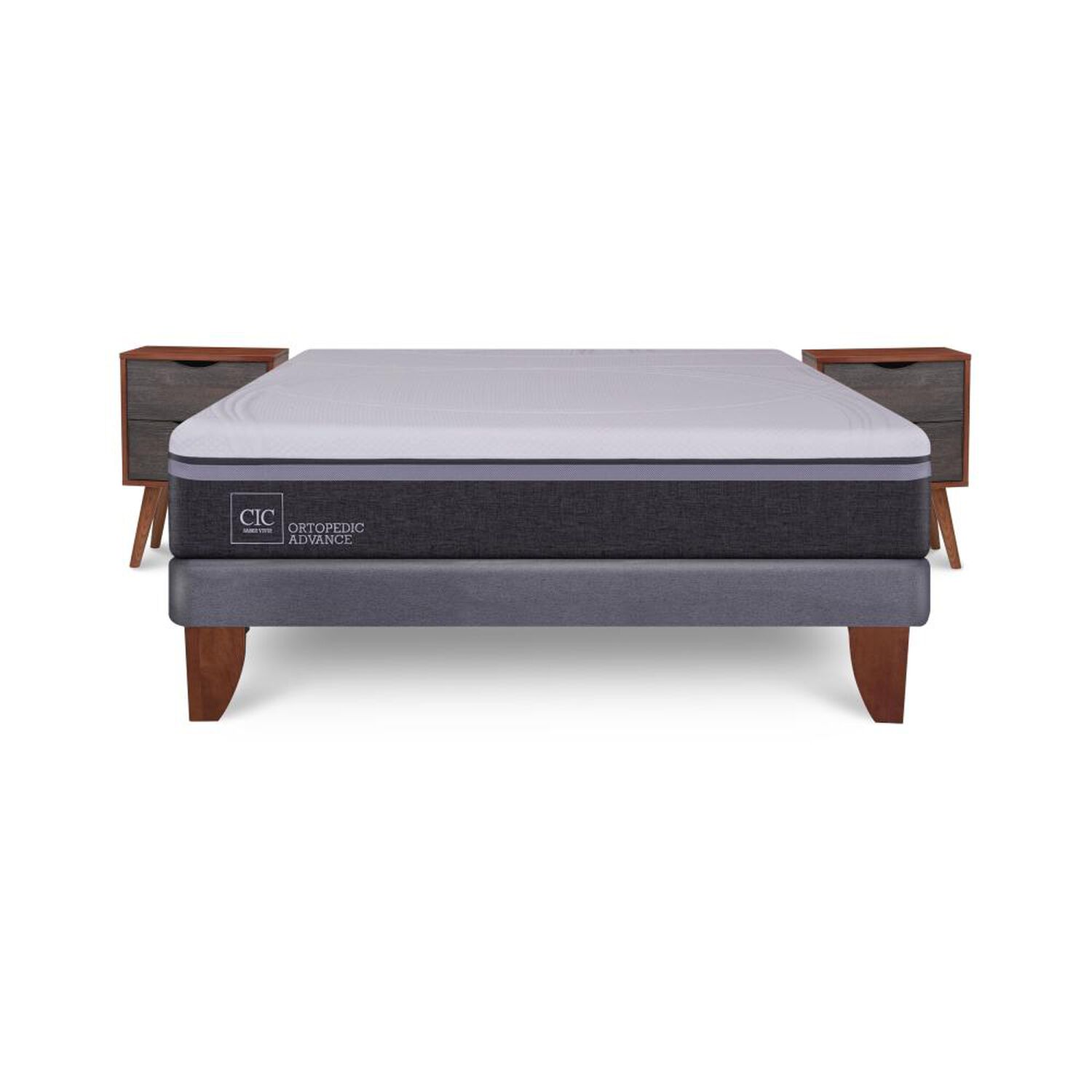Cama Europea Cic Ortopedic Advance / 2 Plazas / Base Normal + Velador image number 0.0