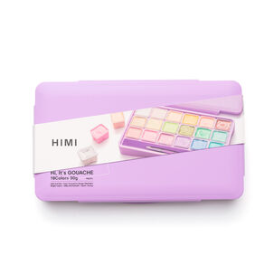 Himi Set Gouache 18 Colores Pastel 12g + 3 Pinceles Morado