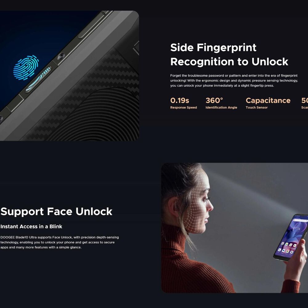 Doogee Blade 10 Ultra - Smartphone Resistente, 8gb+256gb, 50mp, Android 14 image number 7.0