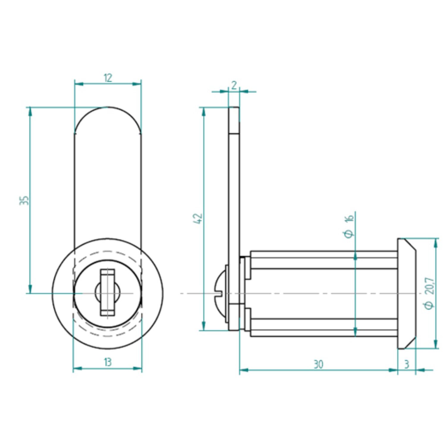 Cerradura Para Muebles Odis Puerta 2102-1632 image number 3.0