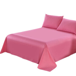 Juego De Sabanas De Genero Microfibra 1.5 Plazas + 1 Funda De Almohada 50cm X 70cm Color Rosado