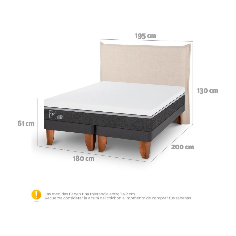 Cama Europea Cic Ortopedic Advance / King / Base Dividida + Respaldo image number 6.0