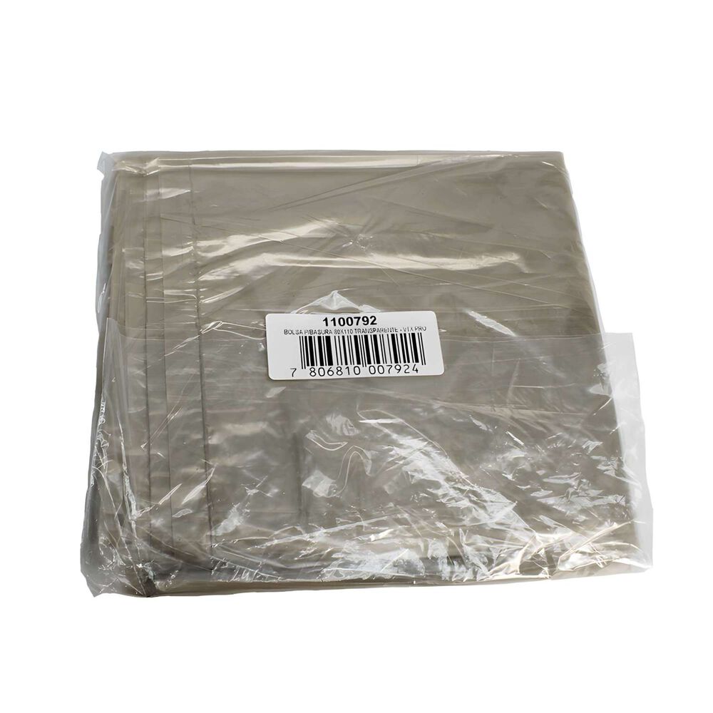 Bolsas Para Basura Transparente 80x110 10un - Virutex Pro image number 0.0