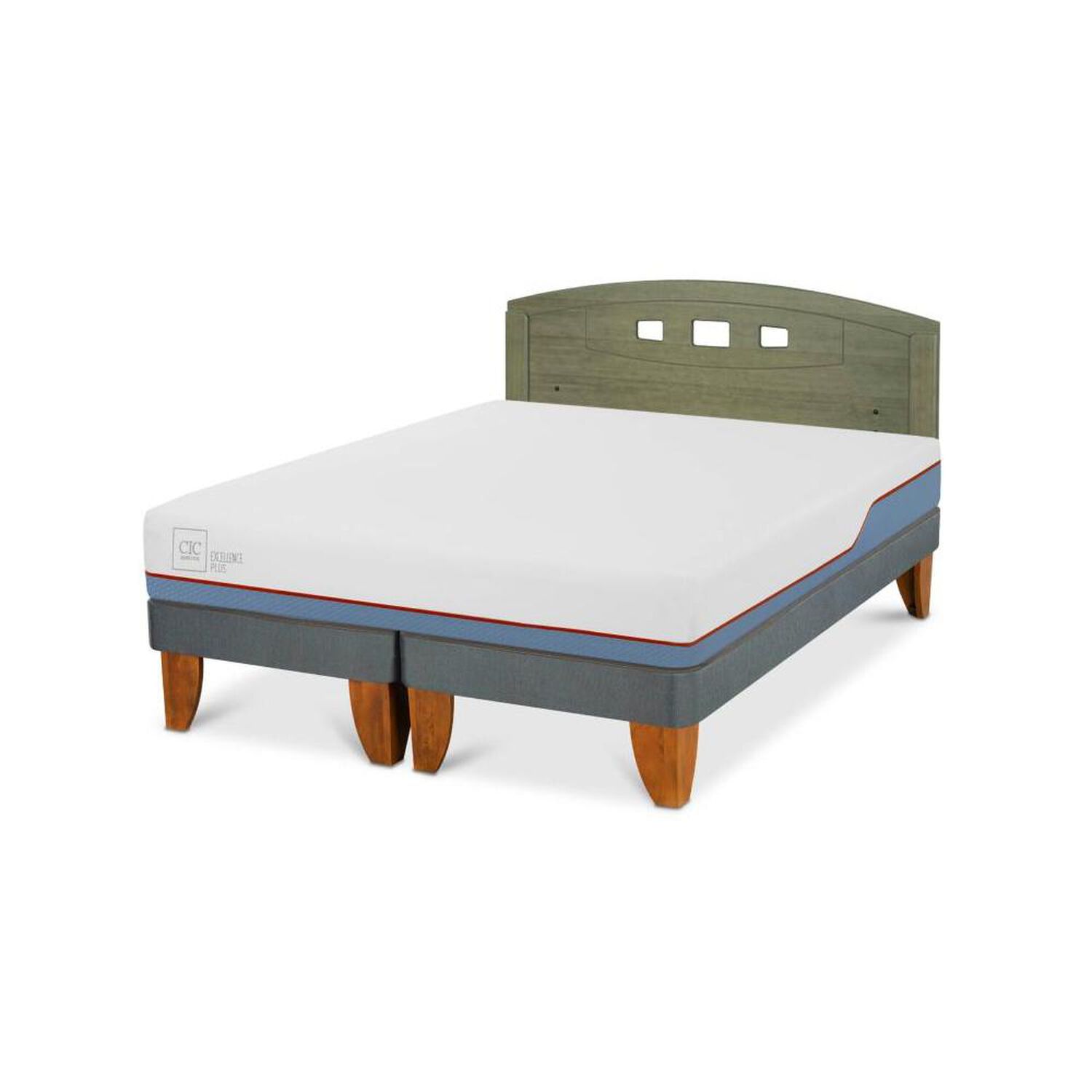 Cama Europea Cic Excellence Plus / 2 Plazas / Base Dividida + Respaldo image number 3.0