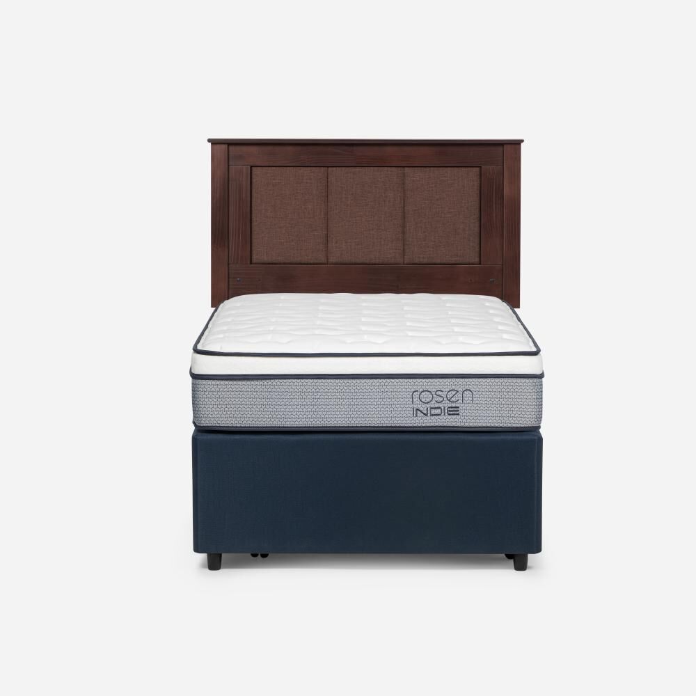 Cama Nido Rosen Indie / 1.5 Plazas / Base Normal + Respaldo Rachel image number 1.0