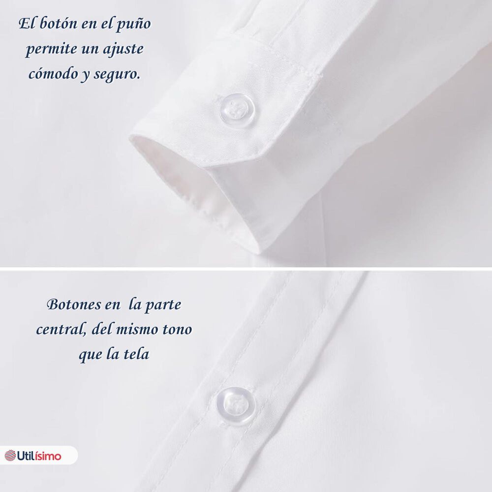 Pack 3 Blusas Escolares Camisa Blanca Manga Larga Colegio Para Ni&ntilde;as Y Juvenil image number 7.0