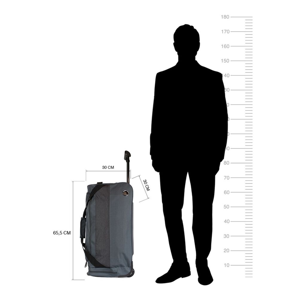 2 Bolsos De Viaje Kross M+l Gris F La Maleta De Chile image number 7.0