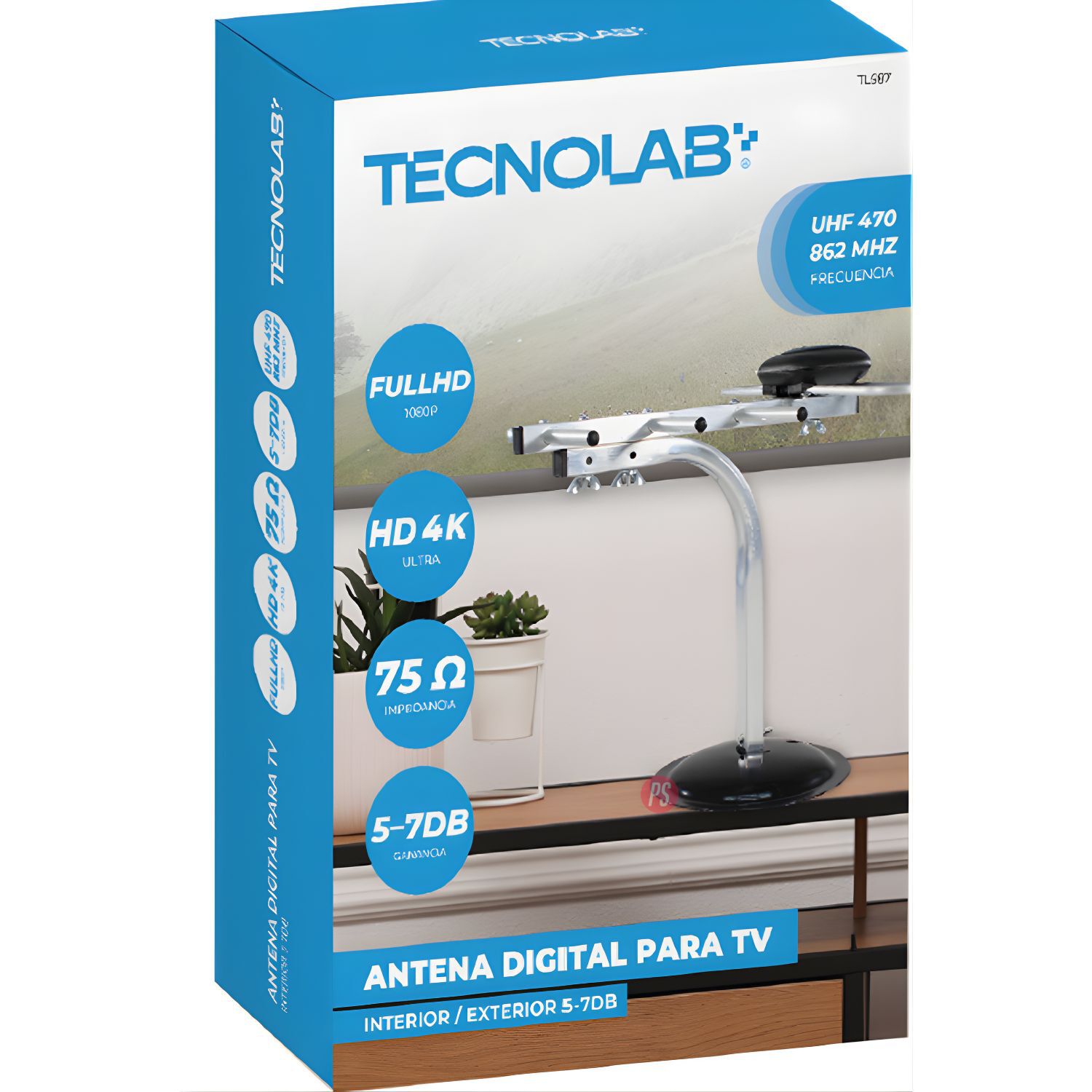 Antena Digital Tv Interior Y Exterior Alta Se&ntilde;al - Ps image number 2.0