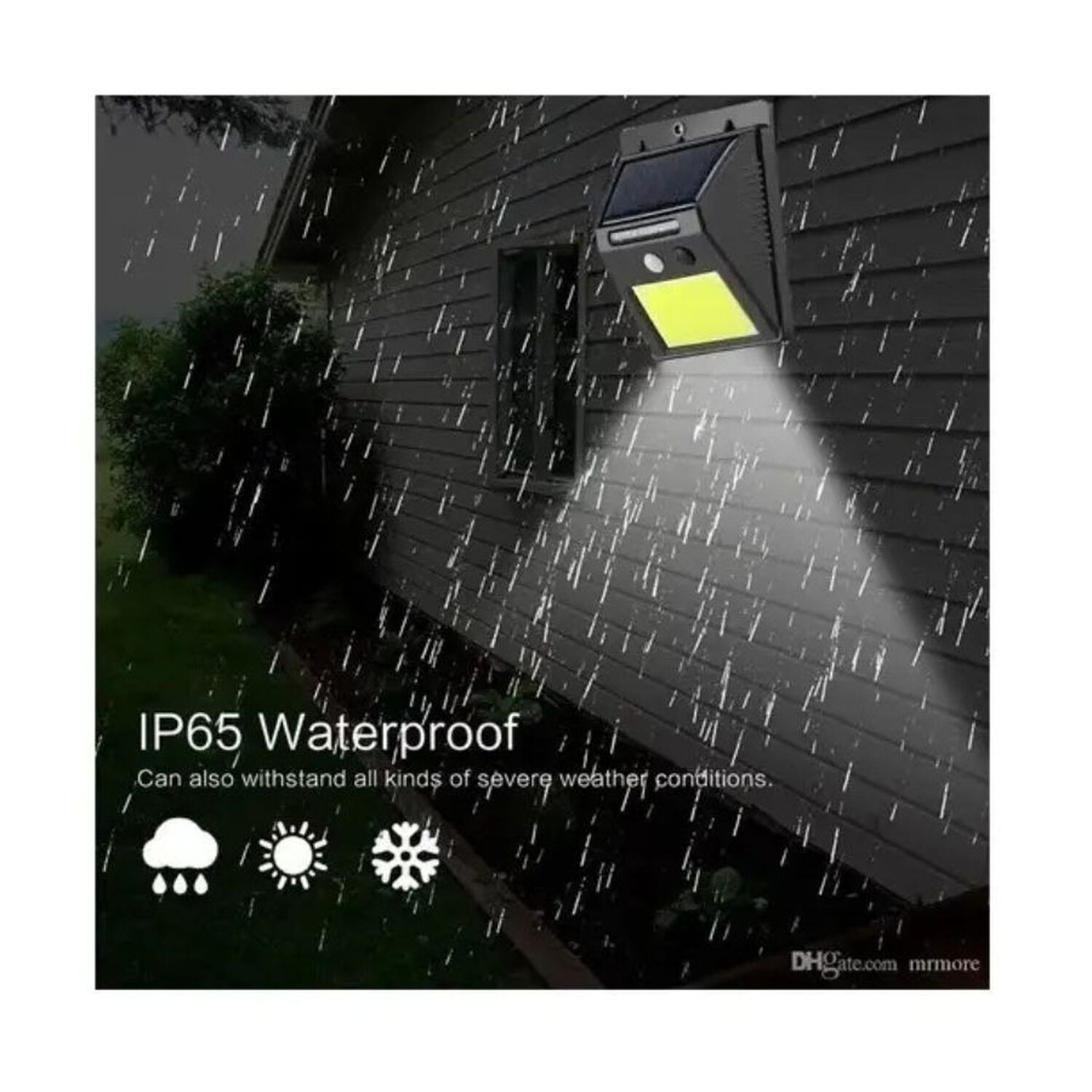 Foco Solar Led De Pared 60w Con Sensor De Movimiento image number 1.0